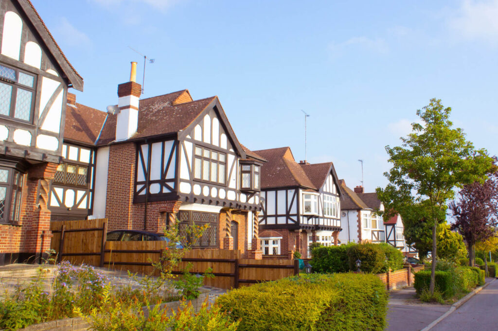 Street of Victorian Houses